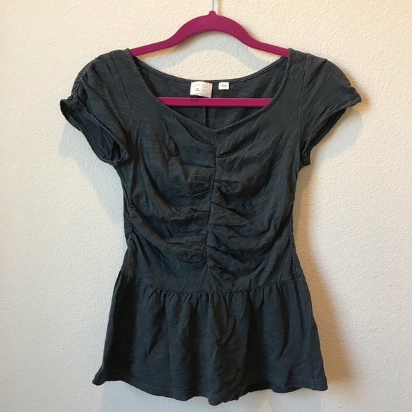 Anthropologie Tops - Postmark Anthro Ruched Peplum Top